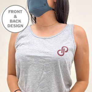 Poshmark Bella + Canvas Gender Neutral Tank Top Gray and Burgundy Size XXL